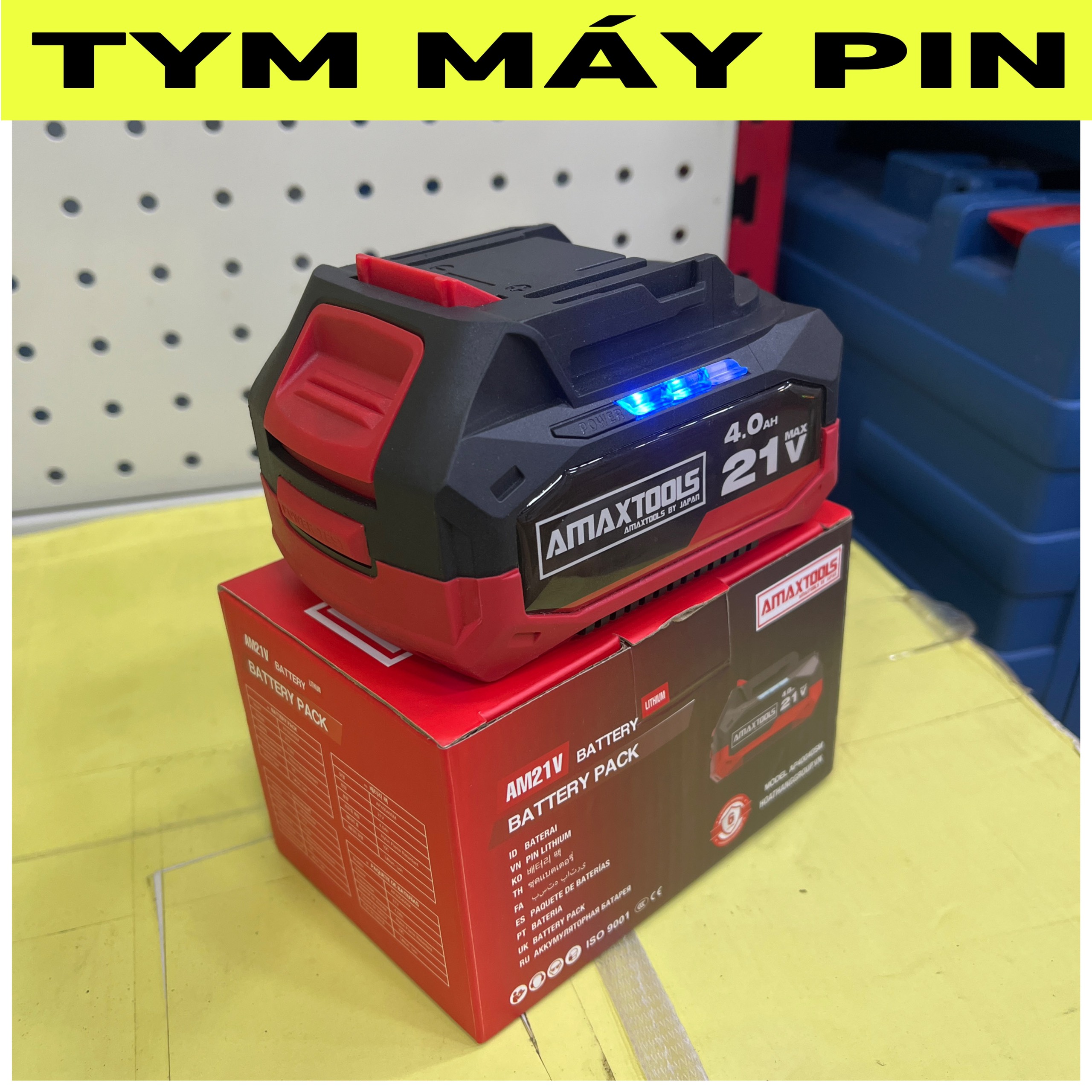 Pin 21V-4000mAh Amaxtools dùng cho máy pin chân phổ thông – Tym Máy Pin