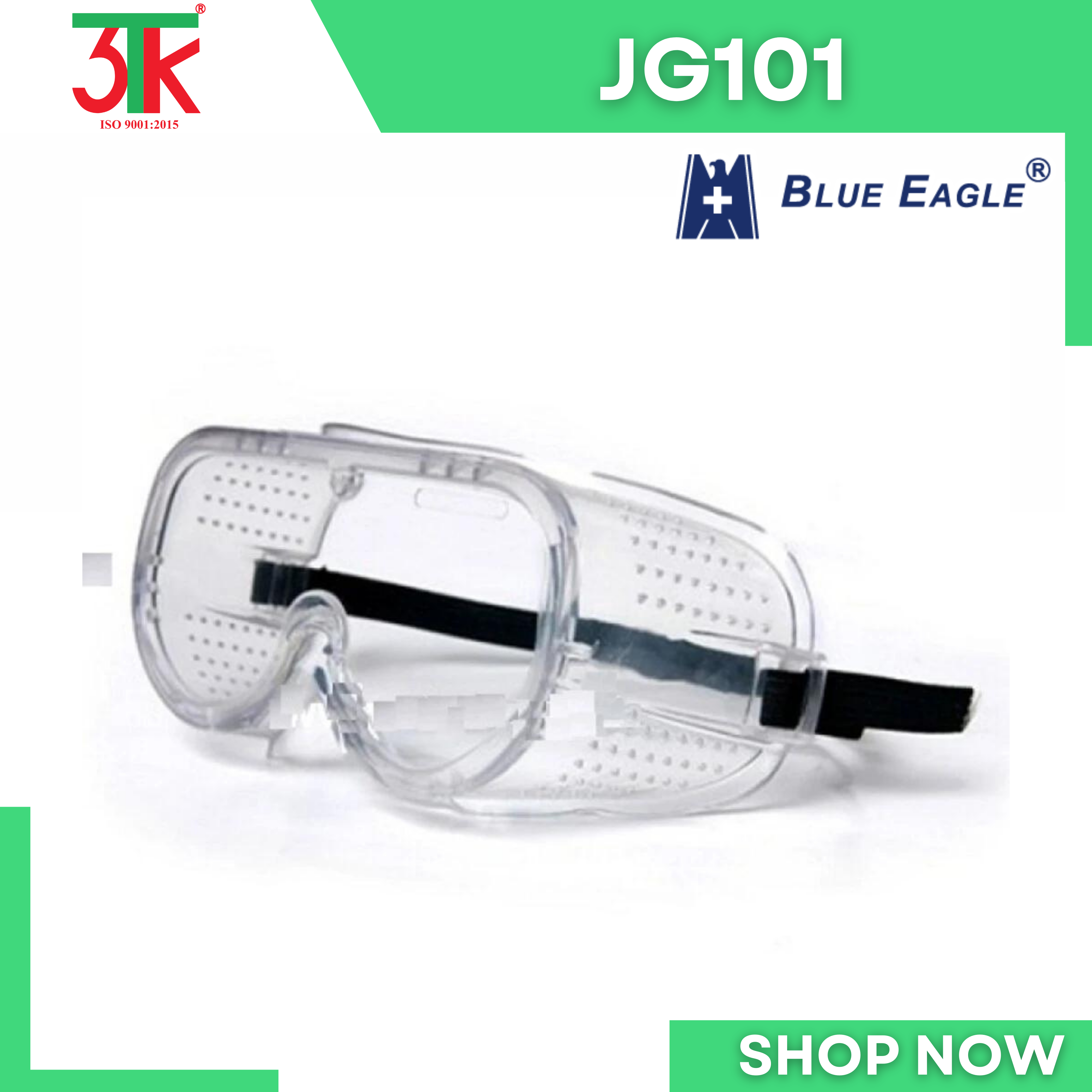 Kính bảo hộ Blue Eagle JG101 chống bụi chống tĩnh điện chống va đập