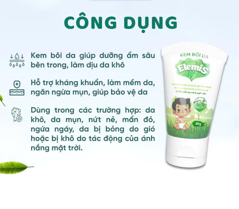 Kem Bôi Da Cho Bé Elemis 30g- Giúp Dịu Mẩn Ngứa, Rôm Sảy ,Hăm Da, Vết Muỗi Đốt Côn Trùng - DK Pharma