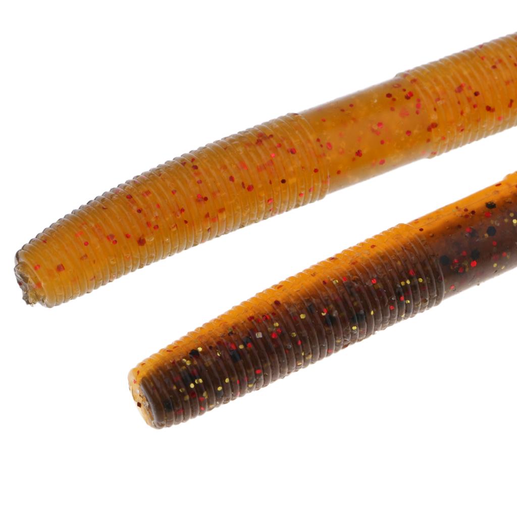 8pcs Fishing Worms Soft Bionic Baits Fishing Lures for Bass Trout 3#