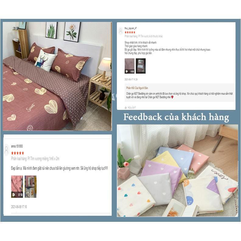 Bộ chăn ga gối Màu Pastel M2T bedding drap cotton poly Hàn Quốc mùa tình yêu đủ size