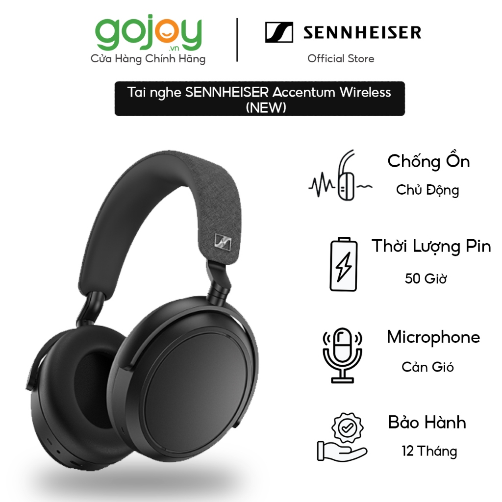 Tai nghe không dây SENNHEISER Accentum Wireless - Hàng Chính Hãng Bảo Hành Chính Hãng 24 Tháng