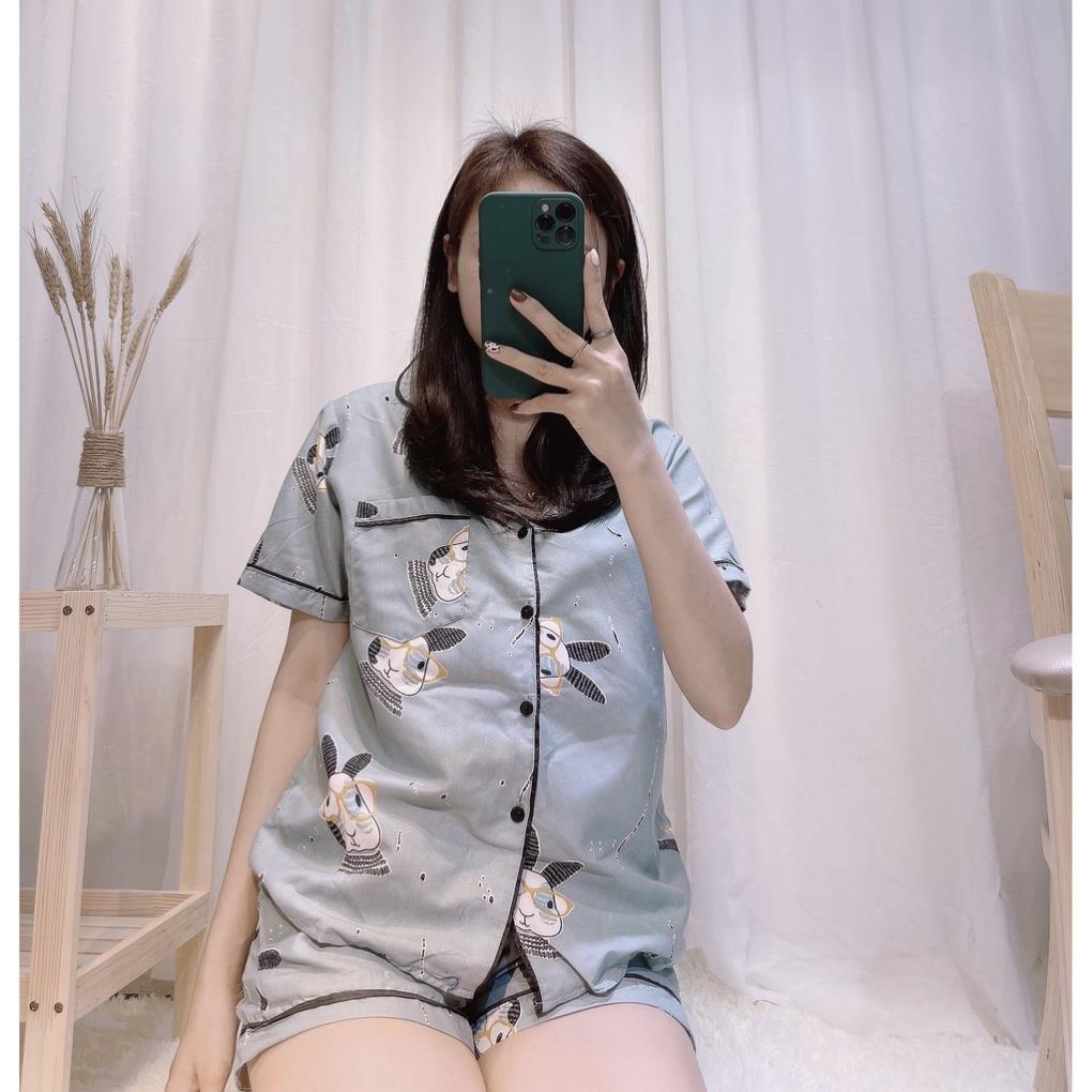 Bộ Cộc Pijama, Bộ Đồ Mặc Nhà Họa Tiết Hoạt Hình Siêu Cute