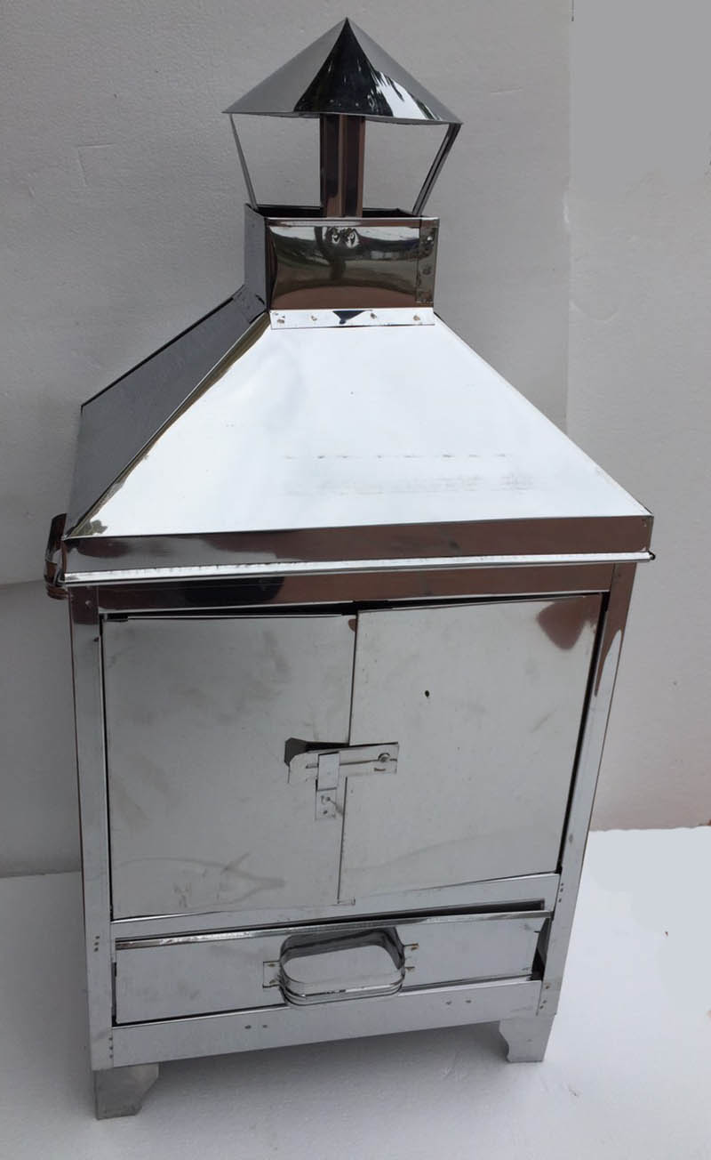 Lò đốt hóa vàng mã kiểu vuông 2 cửa inox không han gỉ bền đẹp tiện dụng.