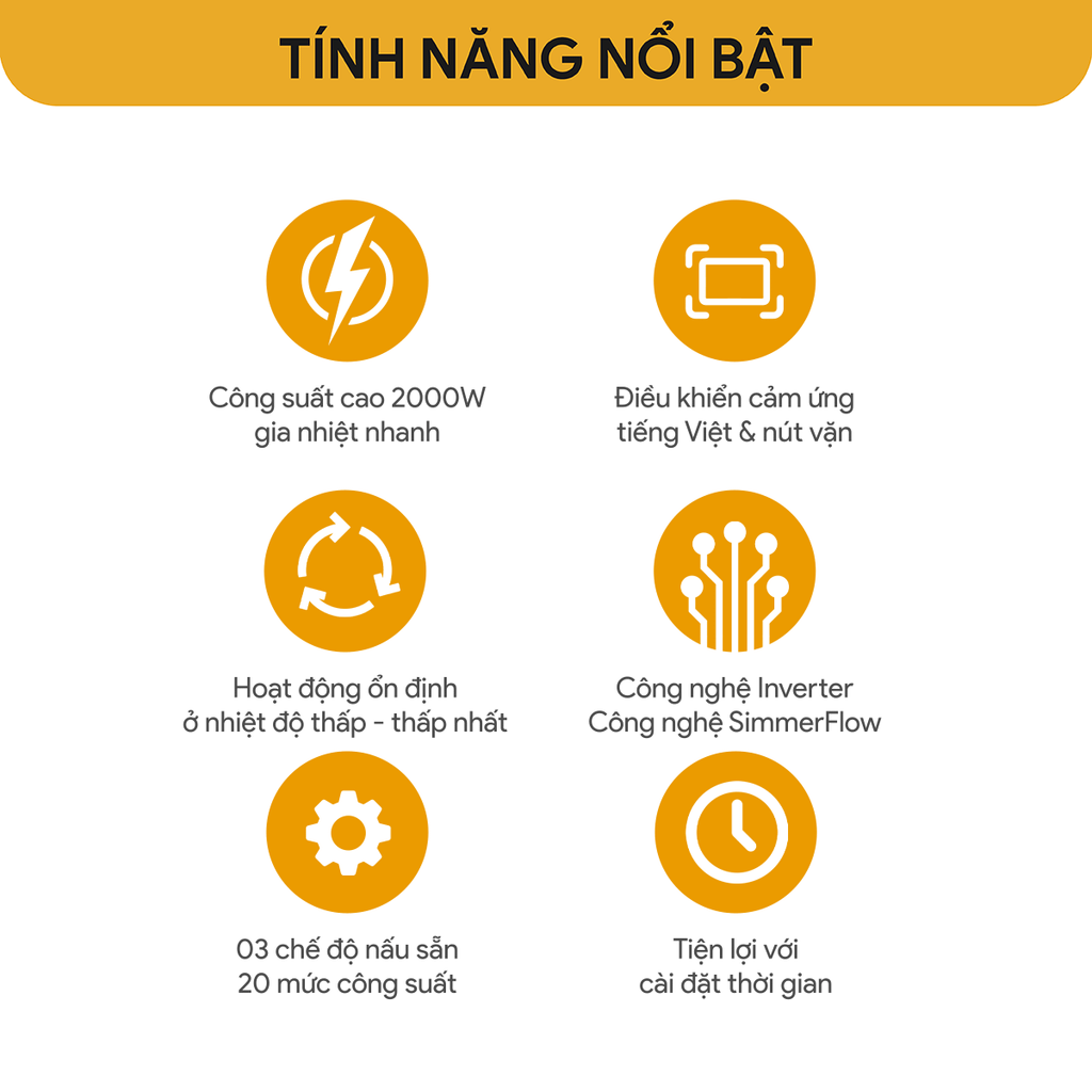 Bếp từ đơn BlueStone ICB-6618 2000W - Hàng chính hãng