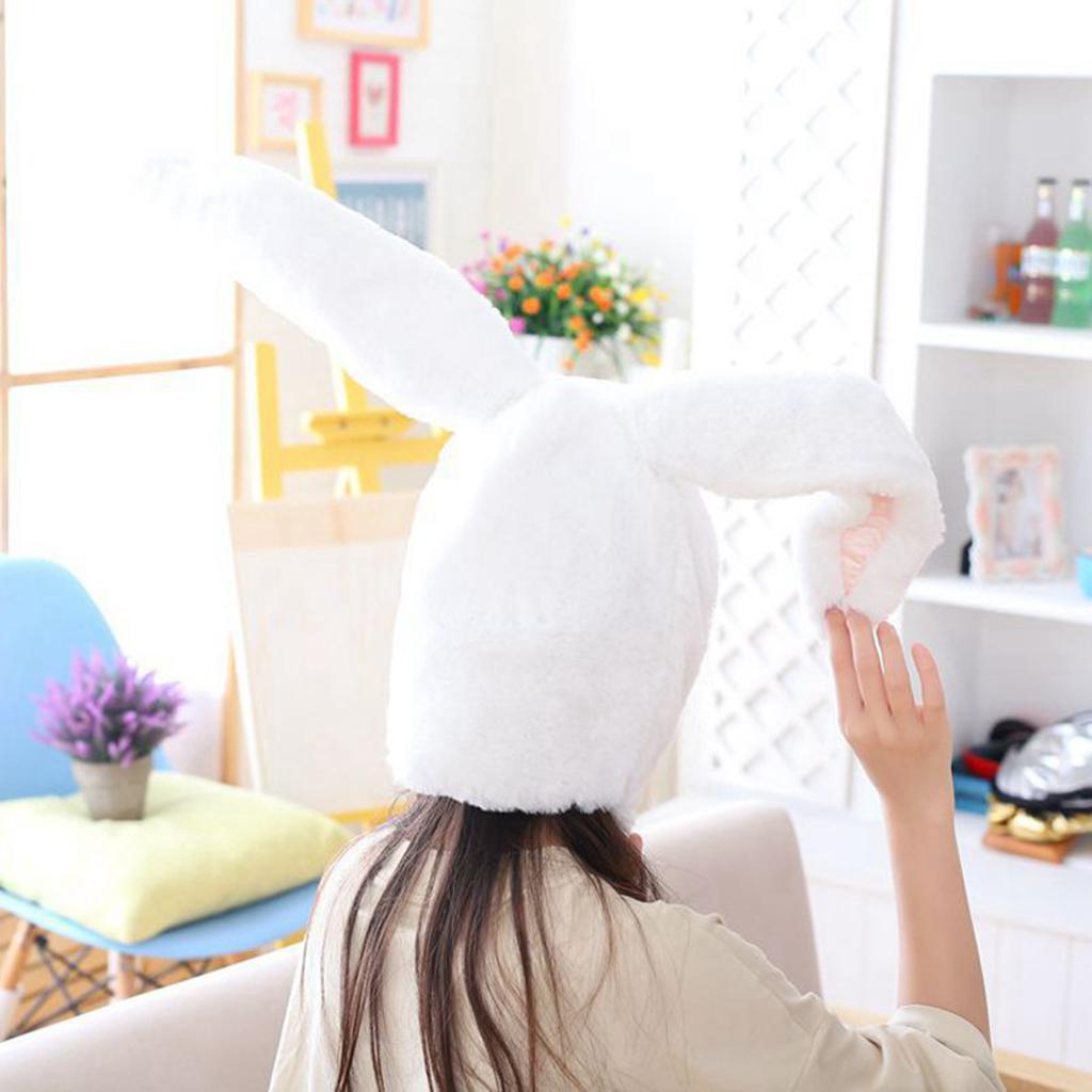 Plush Fun Long Ears Plush Cartoon Rabbit Animal Hat Party Costume Fancy Dress Holiday Photo Prop