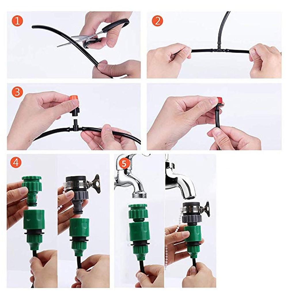 Bộ KIT Phun Sương Tưới Cây Bằng Đồng Tưới Lan, Cây Cảnh kèm đủ phụ kiện