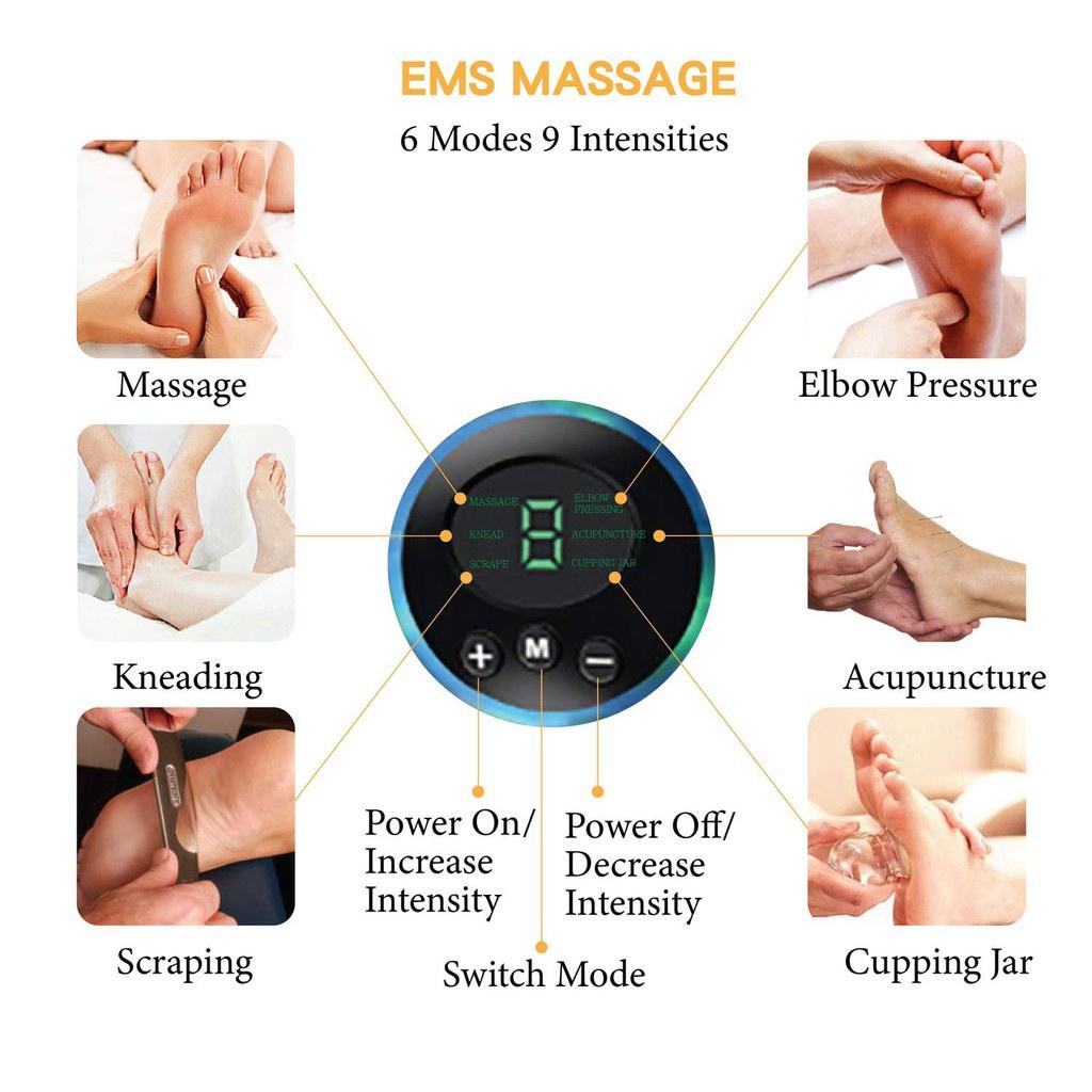 Thảm Massage Bàn Chân Xung Điện Trị Liệu EMS Giúp Lưu Thông Khí Huyết Dùng Pin Sạc