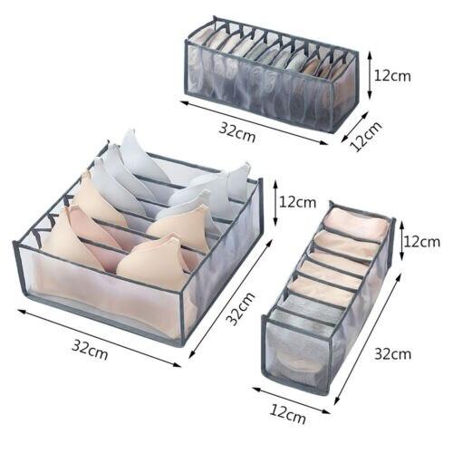 New Underwear Storage Compartment Box Foldable Bra Organizer Drawer Socks Storage Box Cabinet Drawer Divider Home Organizer