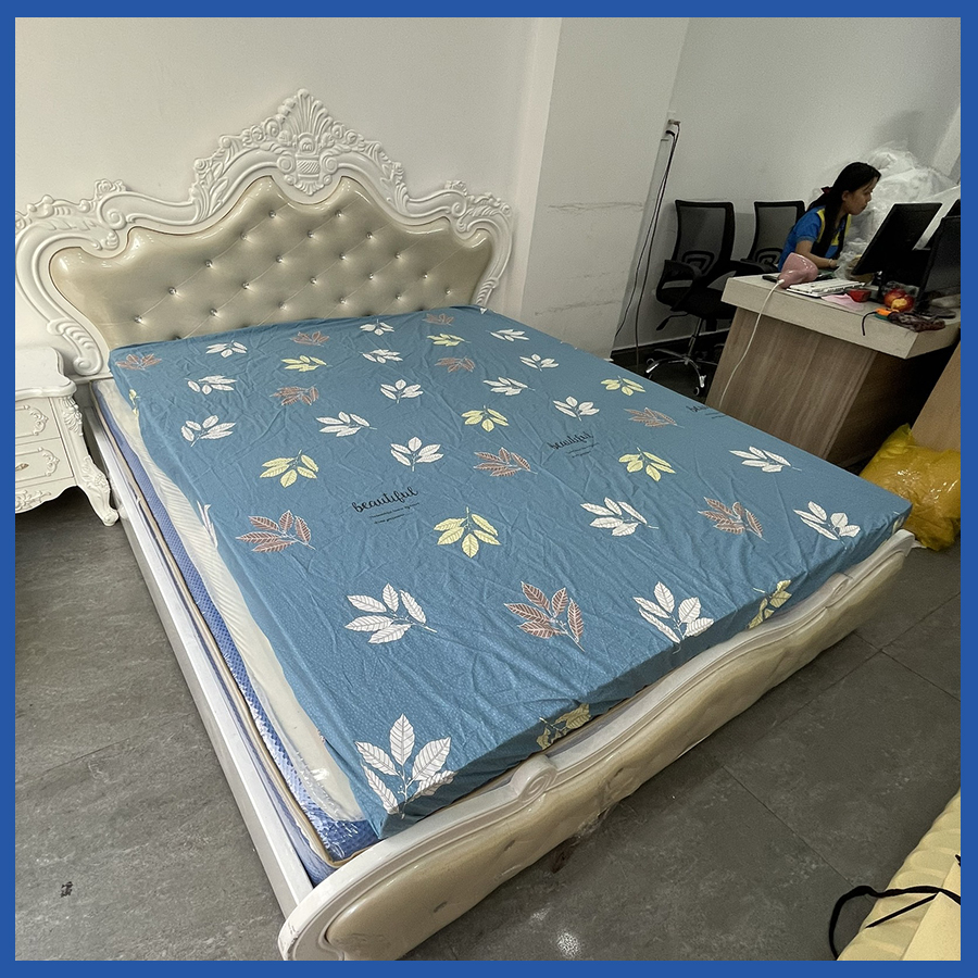 Bộ Ga Ra Gối 3 Món Cotton Hàn Quốc Ga Giường Cotton Cao Cấp