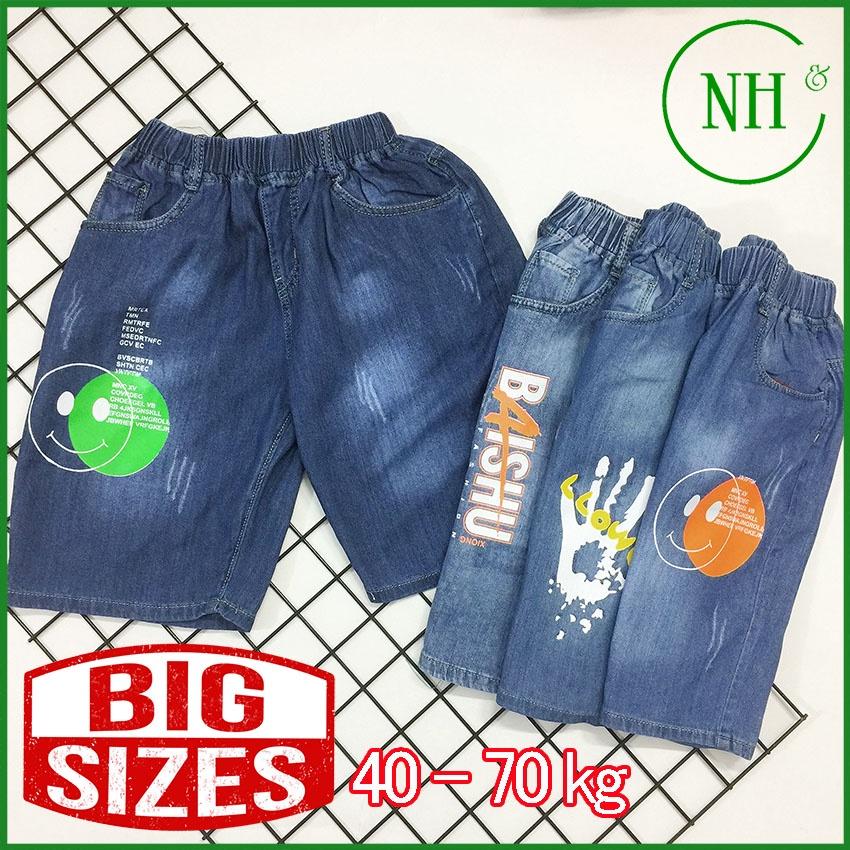 Quần cho bé trai size đại từ 40kg - 70kg, quần short bé trai lưng thun co giãn nhẹ - NH KIDS Shop