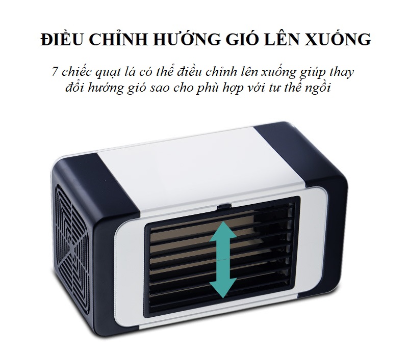 Quạt Điều Hòa Mini SC100 Làm Mát Không Khí Bằng Hơi Nước, Có Kèm Đá Khô, Làm Mát Nhanh Chóng - Hàng Nhập Khẩu