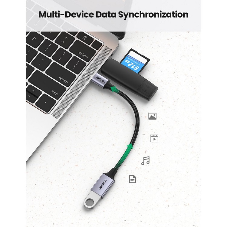 Dây cáp chuyển đổi Ugreen US378 đầu cắm USB C sang USB 3.0 OTG tiện dụng hàng chính hãng