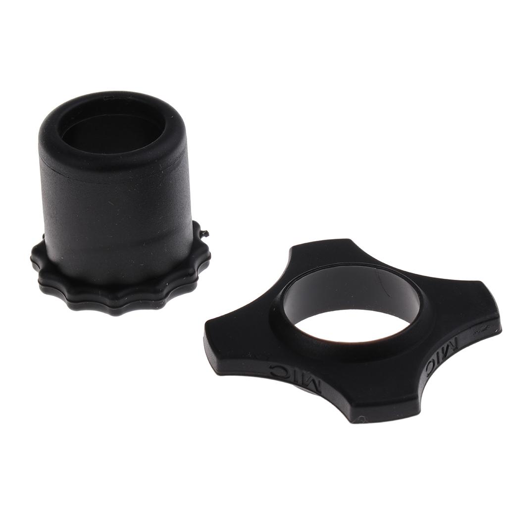 2 Set Wireless Microphone Holder Mic Anti-rolling Protection Rings + Bottoms for KTV Performance