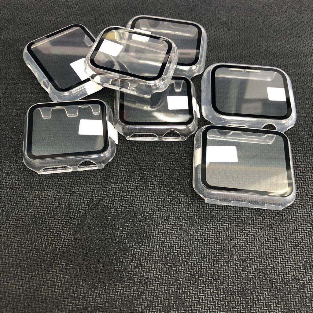 Ốp kính cường lực PC cứng siêu mỏng bảo vệ cho mặt đồng hồ Apple 38mm 42mm 40mm 44mm