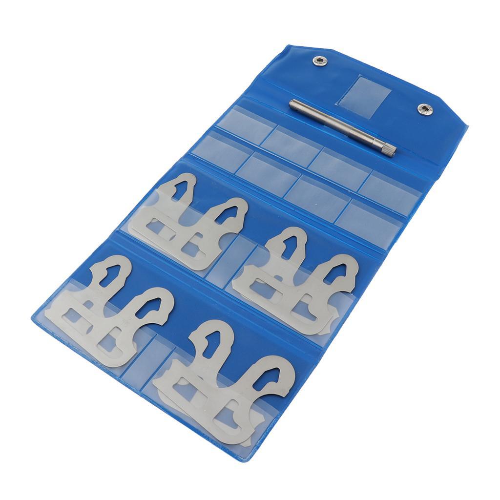 8pieces 9/32-1/2 inch Radius Gauge Set Machinist Inspection Measuring Tool Hardness