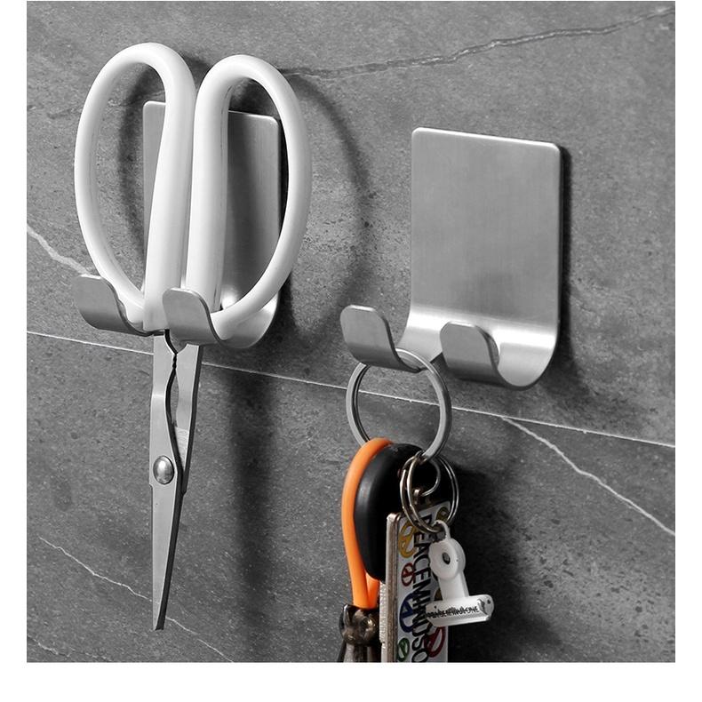 Móc inox Treo Dao Cạo Râu dán tường Móc inox Treo Đồ Đa Năng keo dán chống nước