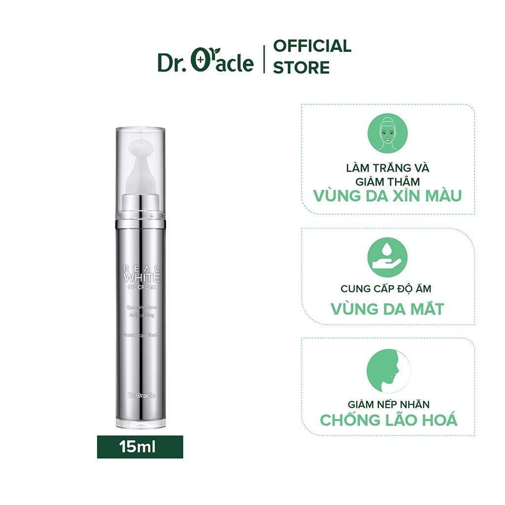 Kem Dưỡng Mắt Giảm Thâm DR.ORACLE Real White Eye Cream 15ml - Giảm Bọng Mắt Dưỡng Ẩm Phục Hồi Lão Hoá Da