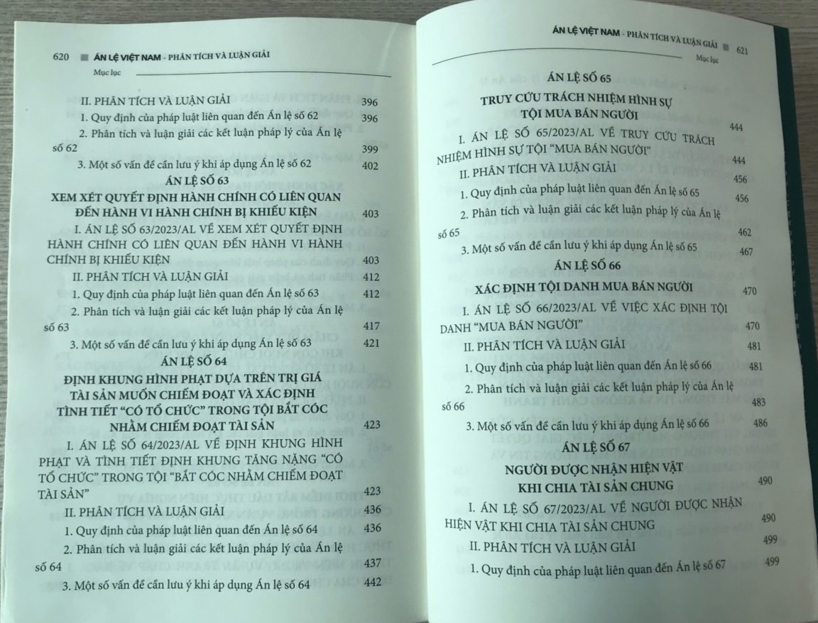 Án lệ Việt Nam - Phân tích và luận giải (Tập 2: từ án lệ 44 đến án lệ 70)