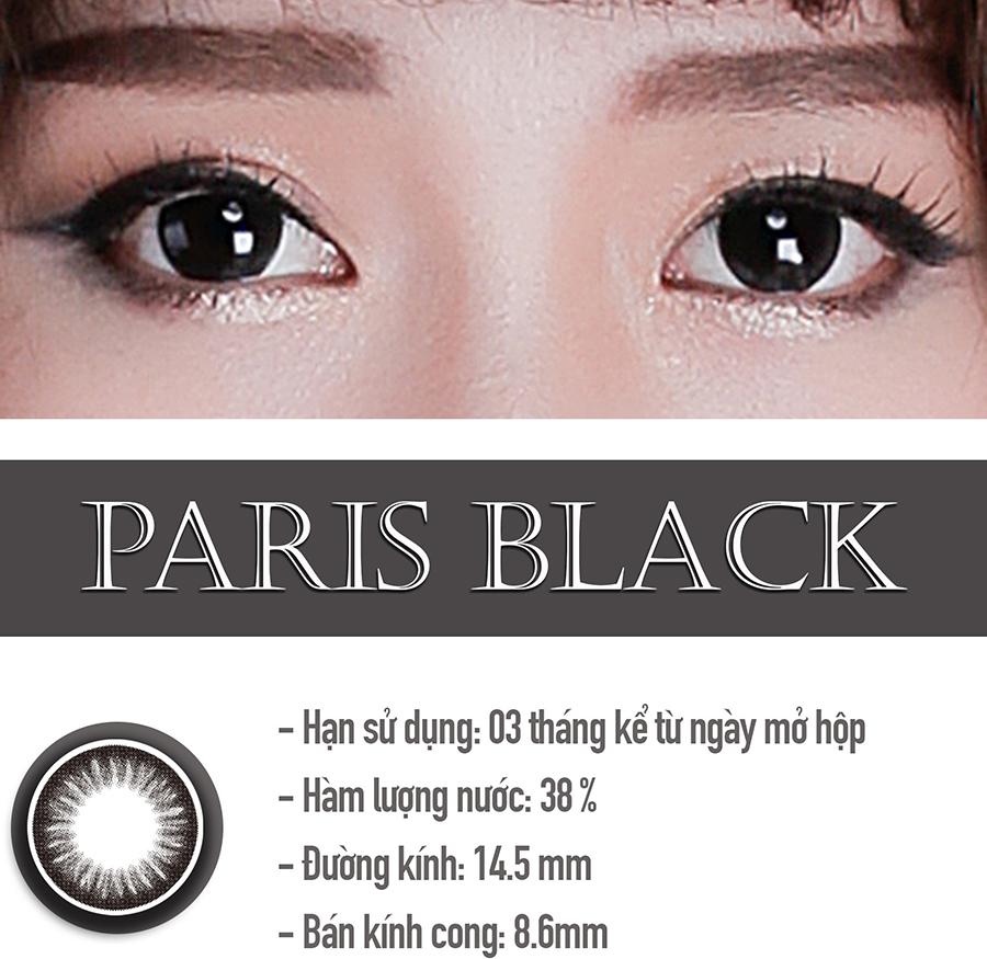 [Một miếng] Kính Áp Tròng Dùng 3 Tháng Eye Secret KM3T - Paris Black