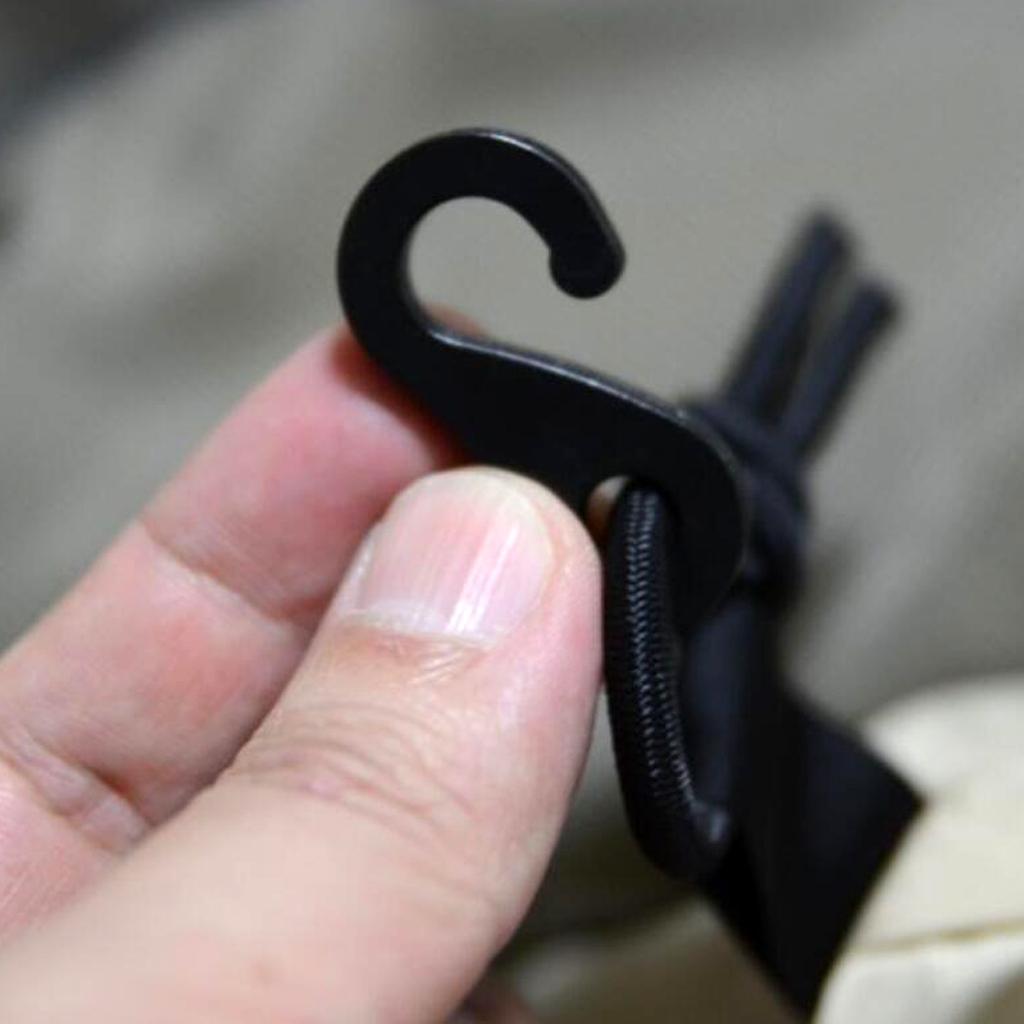 Leipupa 100 Chiếc Nhựa Chống Sốc Dây Karabiner Móc Dây Thun Dây Cấp Khóa