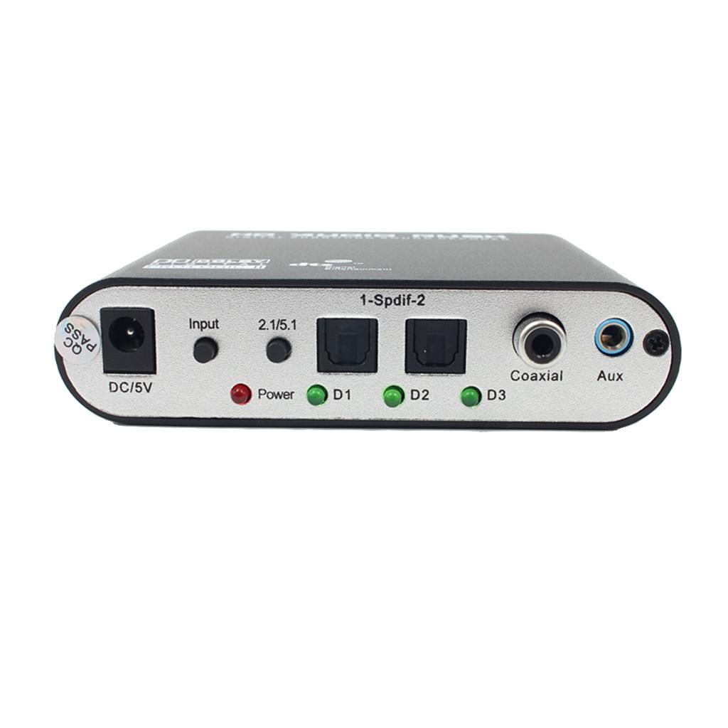 Optical SPDIF/DTS/AC-3 Coaxial Dolby Digital to 5.1 CH Analog Audio Decoder