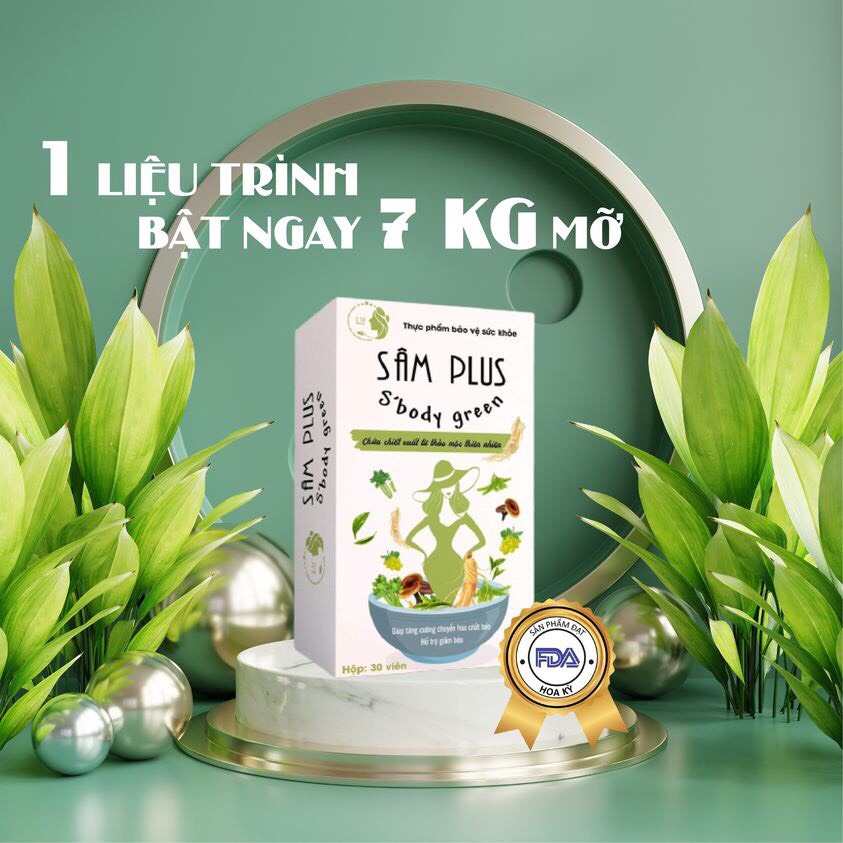 Sâm PLUS S'body green giúp giảm cảm giác thèm ăn, hỗ trợ kiểm soát cân nặng, phân giải mỡ sinh học thanh nhiệt an toàn hiệu quả