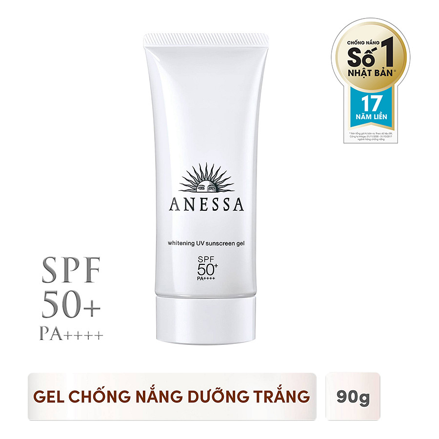 Kem chống nắng dưỡng trắng Anessa Whitening UV Sunscreen Gel Spf 50+ Pa++++ (90g)