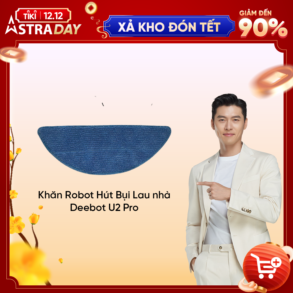 Khăn Deebot Robot Hút Bụi Lau nhà Deebot U2 Pro - Hàng Chính Hãng