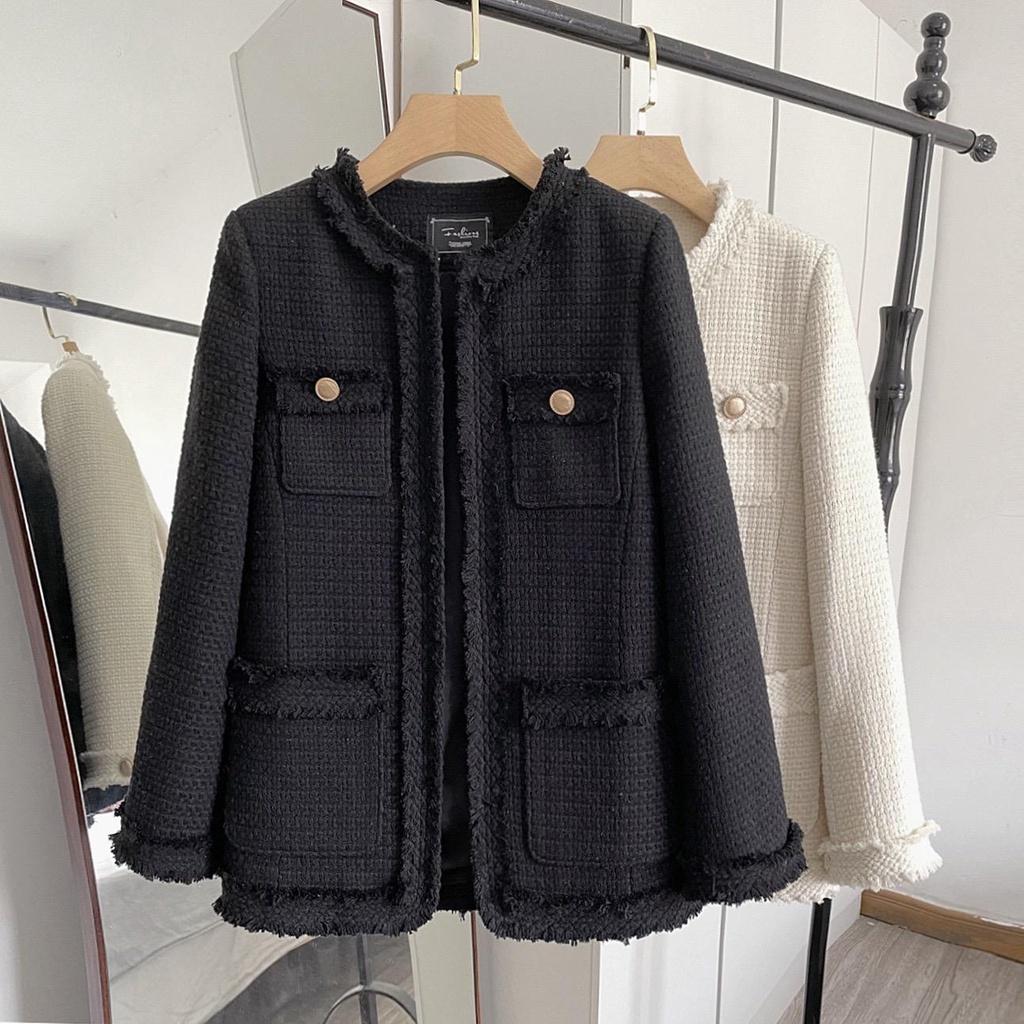 MS775 Áo khoác dạ tweet nữ Quảng Châu dáng blazer sang trọng
