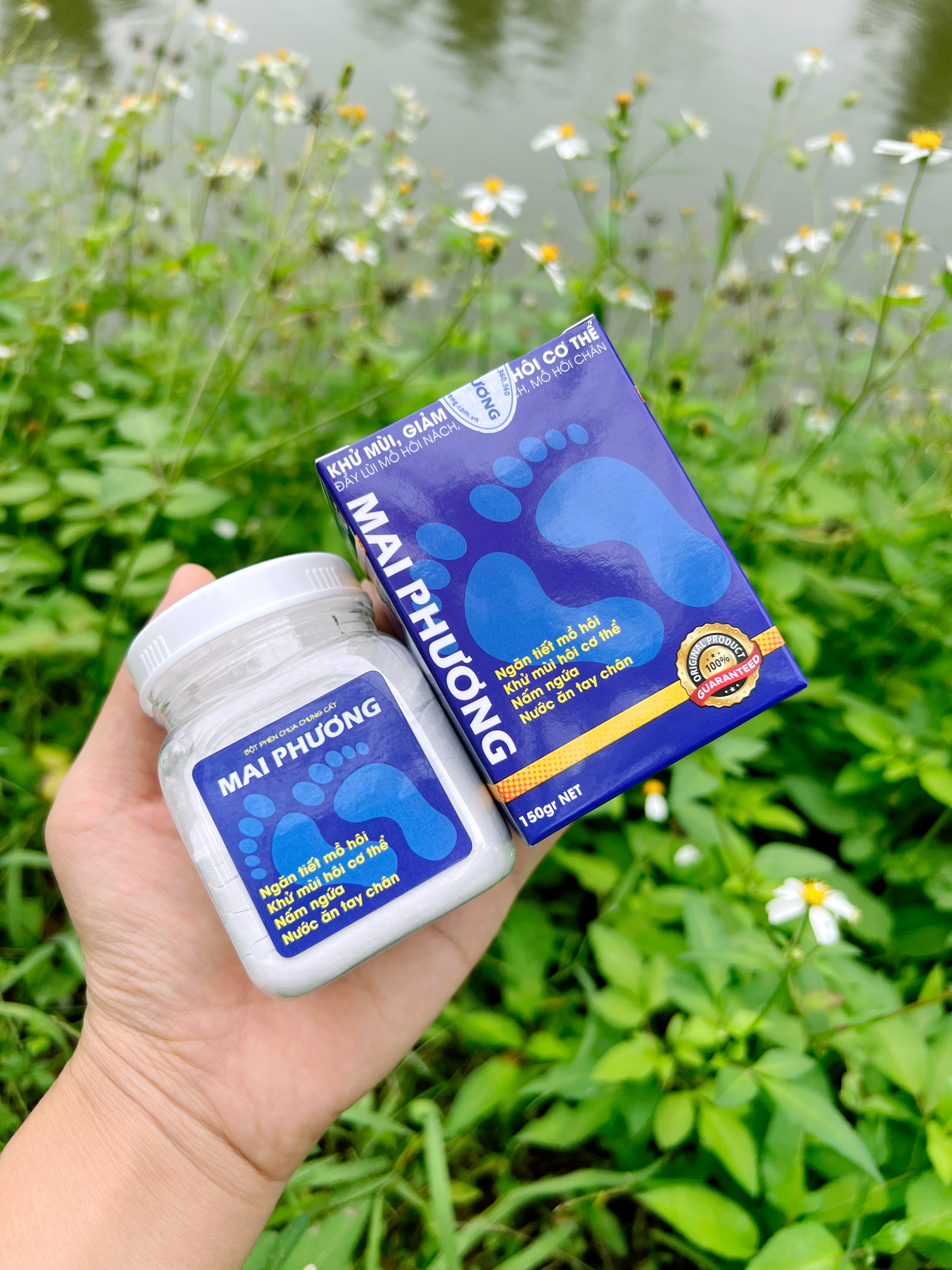 Hộp 150gr Bột Phèn Chua Chưng Cất Khử Mùi Hôi Nách Hôi Chân