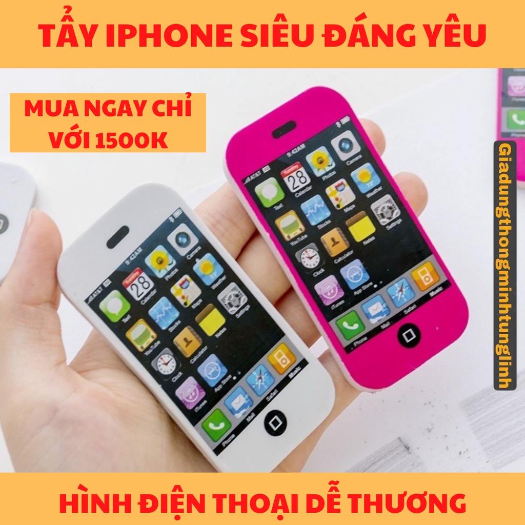 Cục Tẩy I phone nhỏ 5cm đáng yêu - Gôm tẩy bút chì I phone sạch hình điện thoại dễ thương