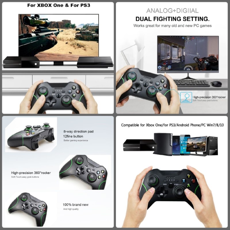 Gamepad tay Game không dây X-One wireless 2.4G - cho máy tính, laptop, máy game console