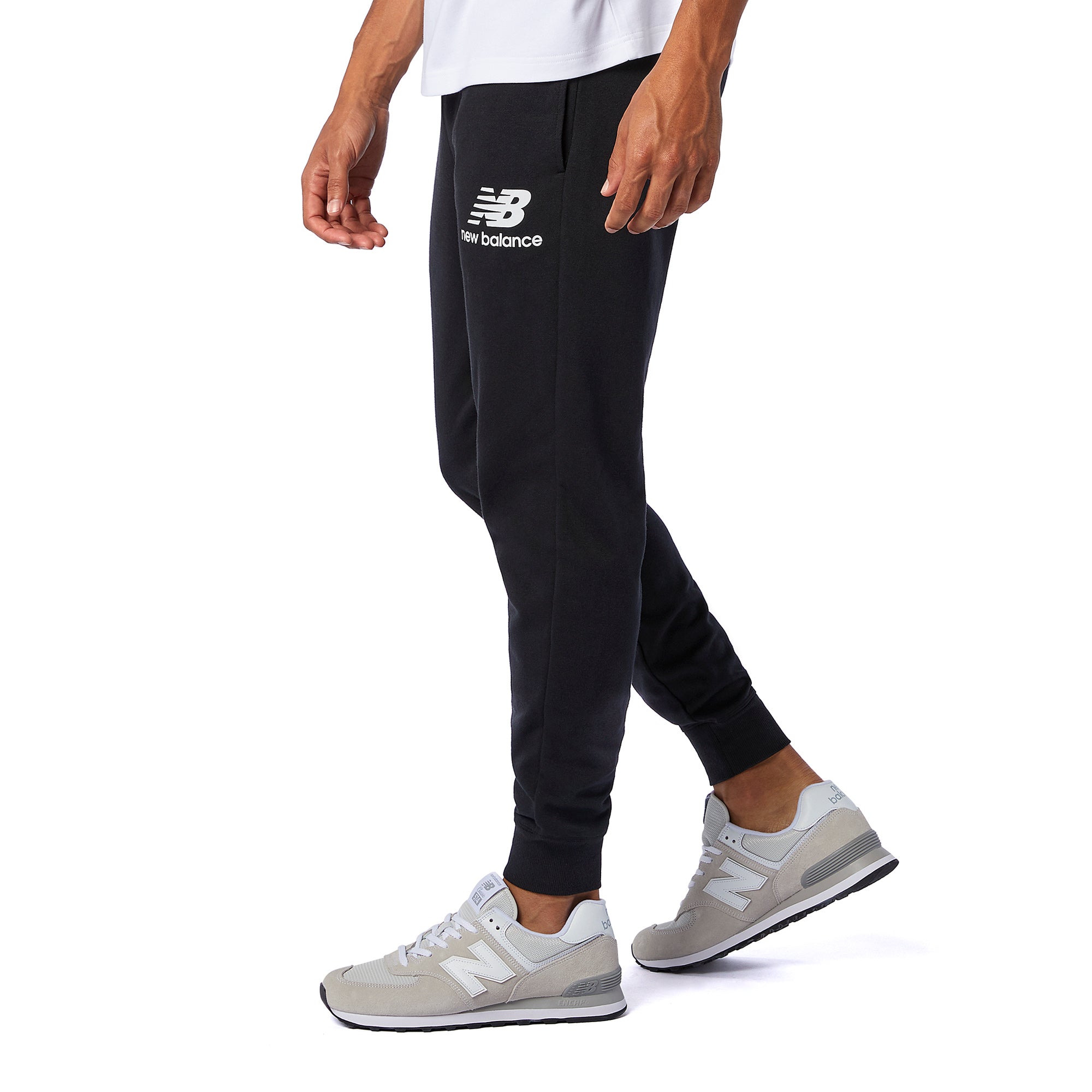 Quần dài thời trang nam New Balance Essentials Stacked Logo - AMP03558BK (form châu Á