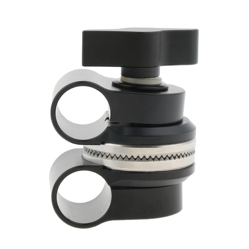 15mm Rod Clamp Swivel for Camera Shoulder Rig System Accessory 360 Degree