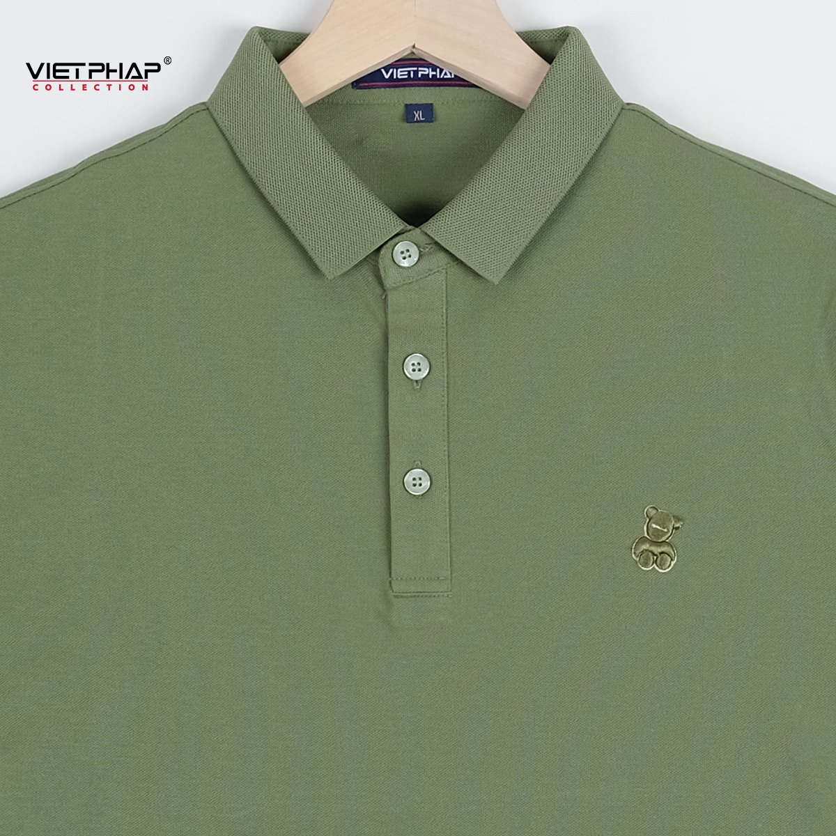 Áo Polo Nam VIỆT PHÁP Form Basic Chất liệu Cotton Pique co giãn thấm hút mồ hồi tốt 2A003