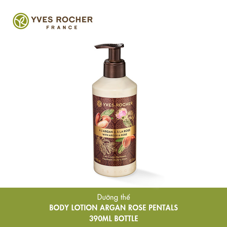 Sữa Dưỡng Thể Yves Rocher Argan Rose Petals Hammam Body Lotion (390ml)