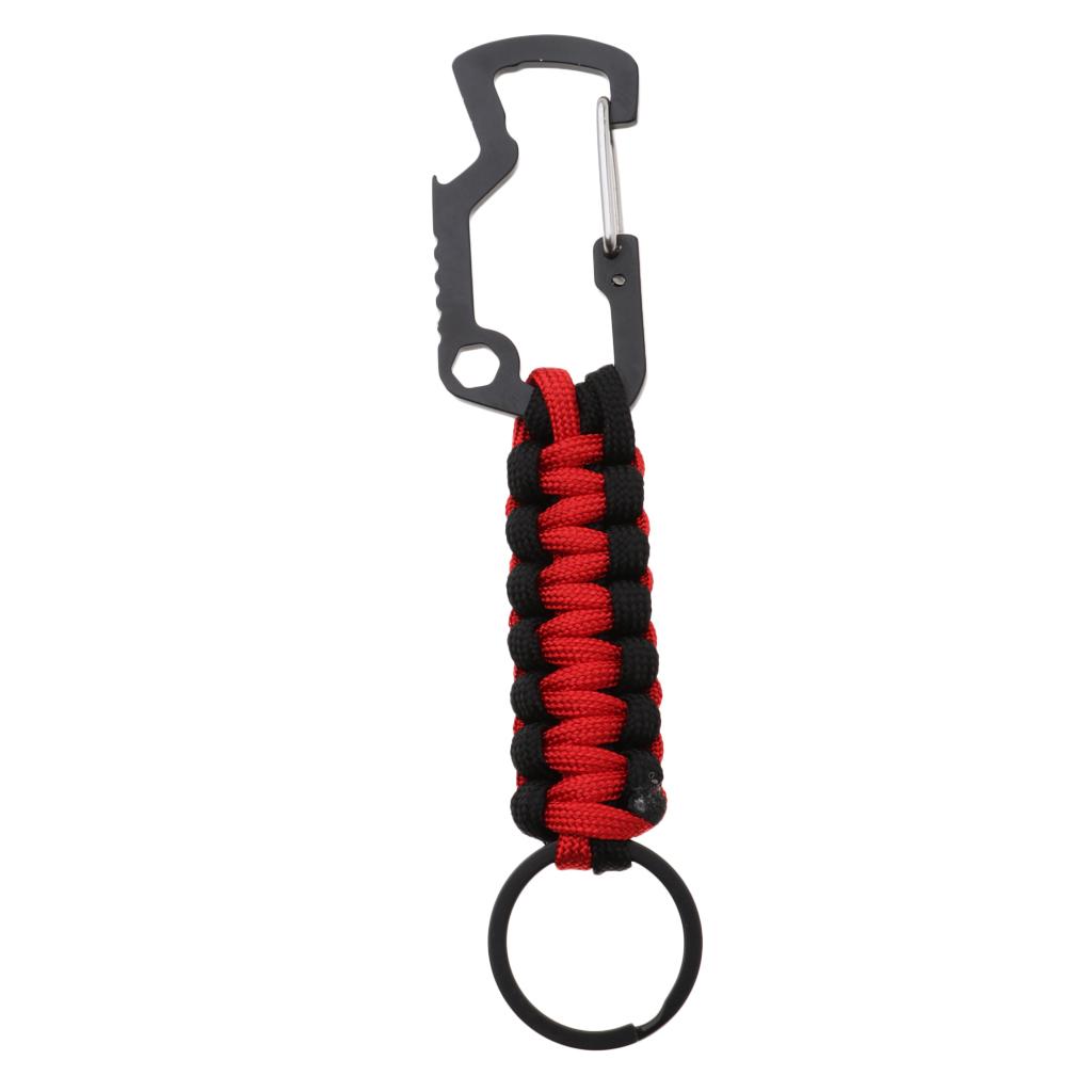 3x Outdoor Sports Molle Paracord Keychain Carabiner Belt Clip