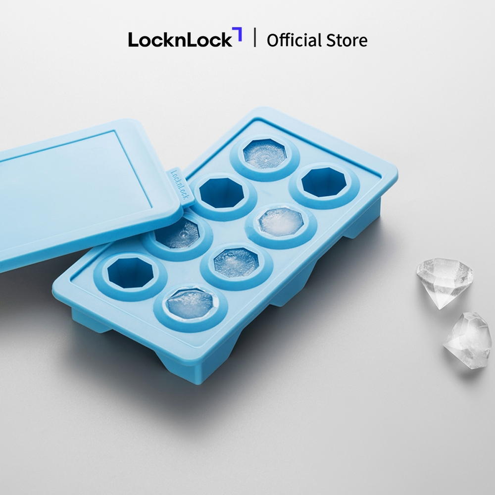 Khay Làm Đá LocknLock SLX16 Silicone Ice Tray, Hàng Chính Hãng, Làm Thạch Rau Câu Và Kem - JoyMall