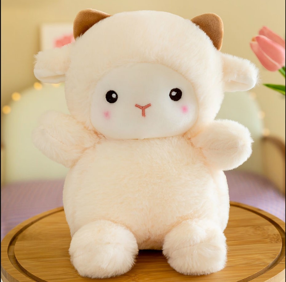 Gấu Bông Con Cừu Trắng Tuyệt Đẹp Mềm Mịn Siêu Dễ Thương (25cm) Hàng Xịn Loại 1 Cao Cấp, An Toàn Cho Trẻ Nhỏ