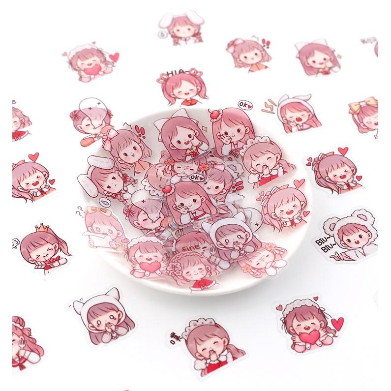 Bộ 40 sticker Telado dễ Thương E101