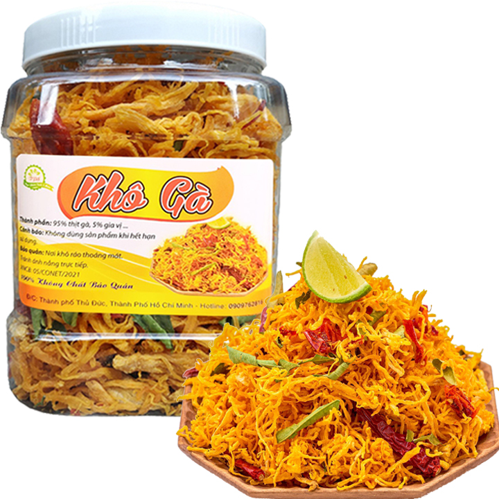 Khô gà lá chanh chất lượng Tân Lộc Phát (Hũ 500G)