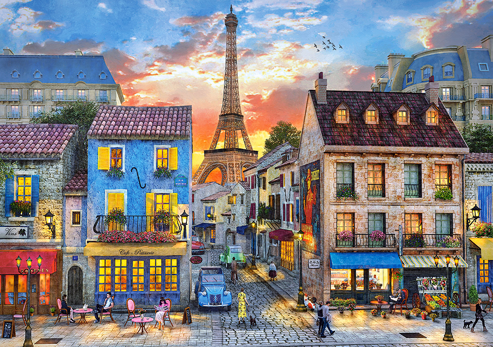 B52684 Đồ chơi ghép hình puzzle Street of Paris 500 mảnh Castorland