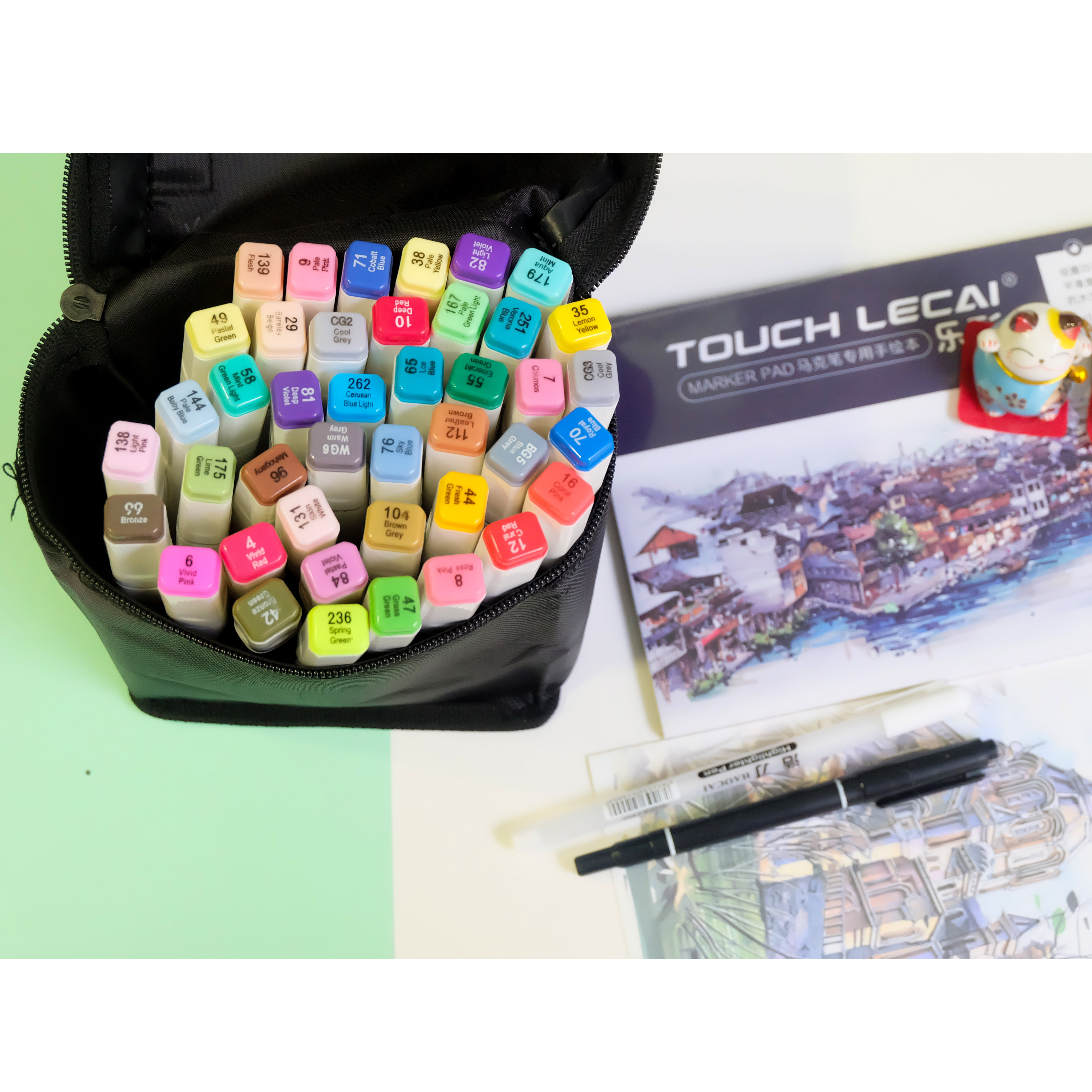 Bút Marker Touchliit 6 - Bộ 30 màu+ Set da 12 cây