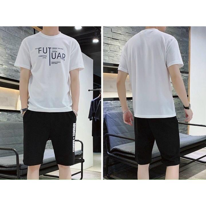 Set đồ nam tay lửng quần đùi co giãn thấm hút mồ hôi cực thoáng mát cá tính thời trang siêu hót của giới trẻ