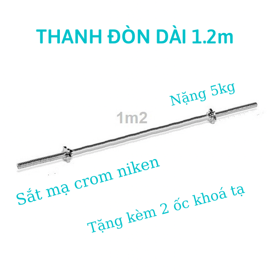 Đòn tạ 1m2 tập gym phi 27