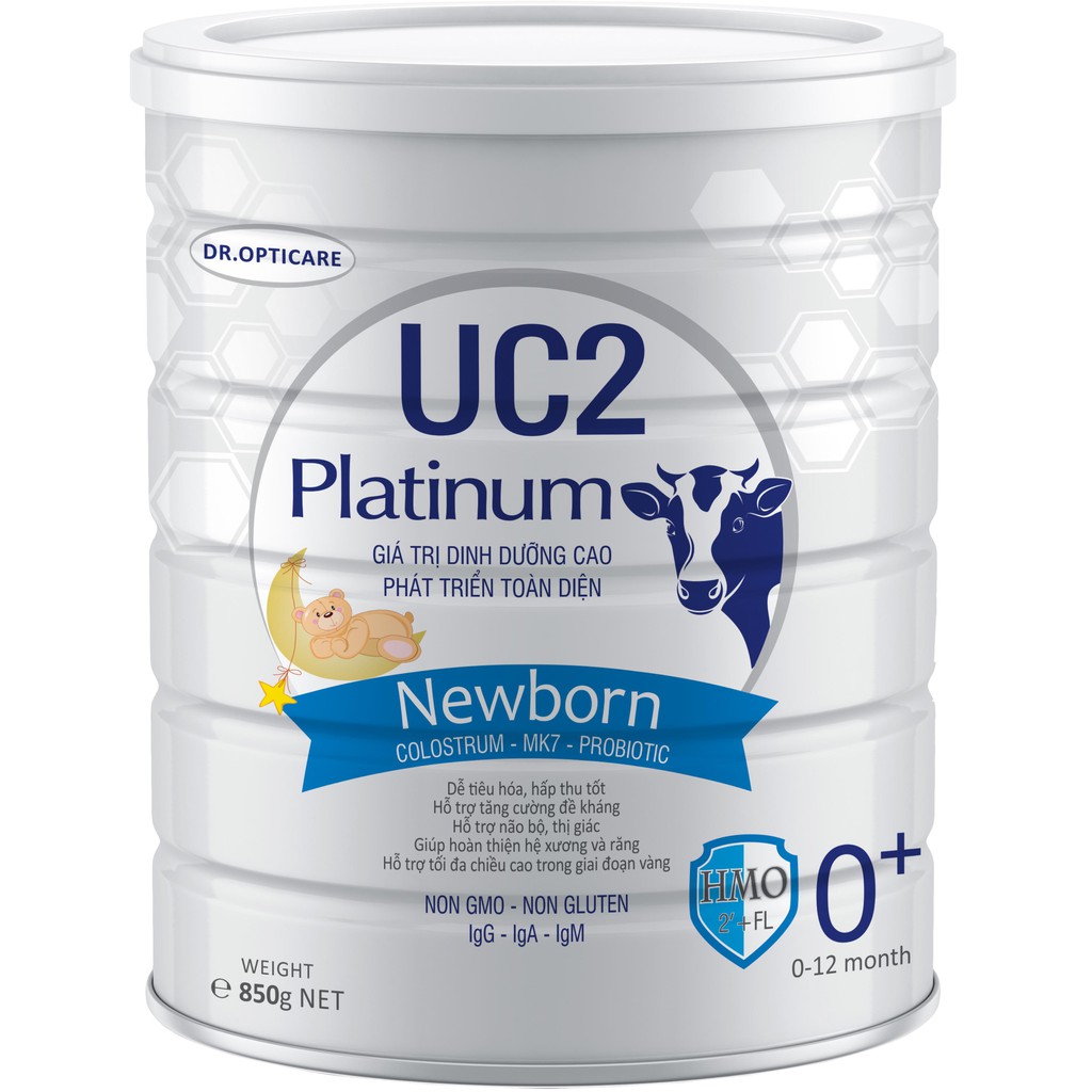 Combo 3 lon Sữa non UC2 Platinum Newborn 0+ lon 850g