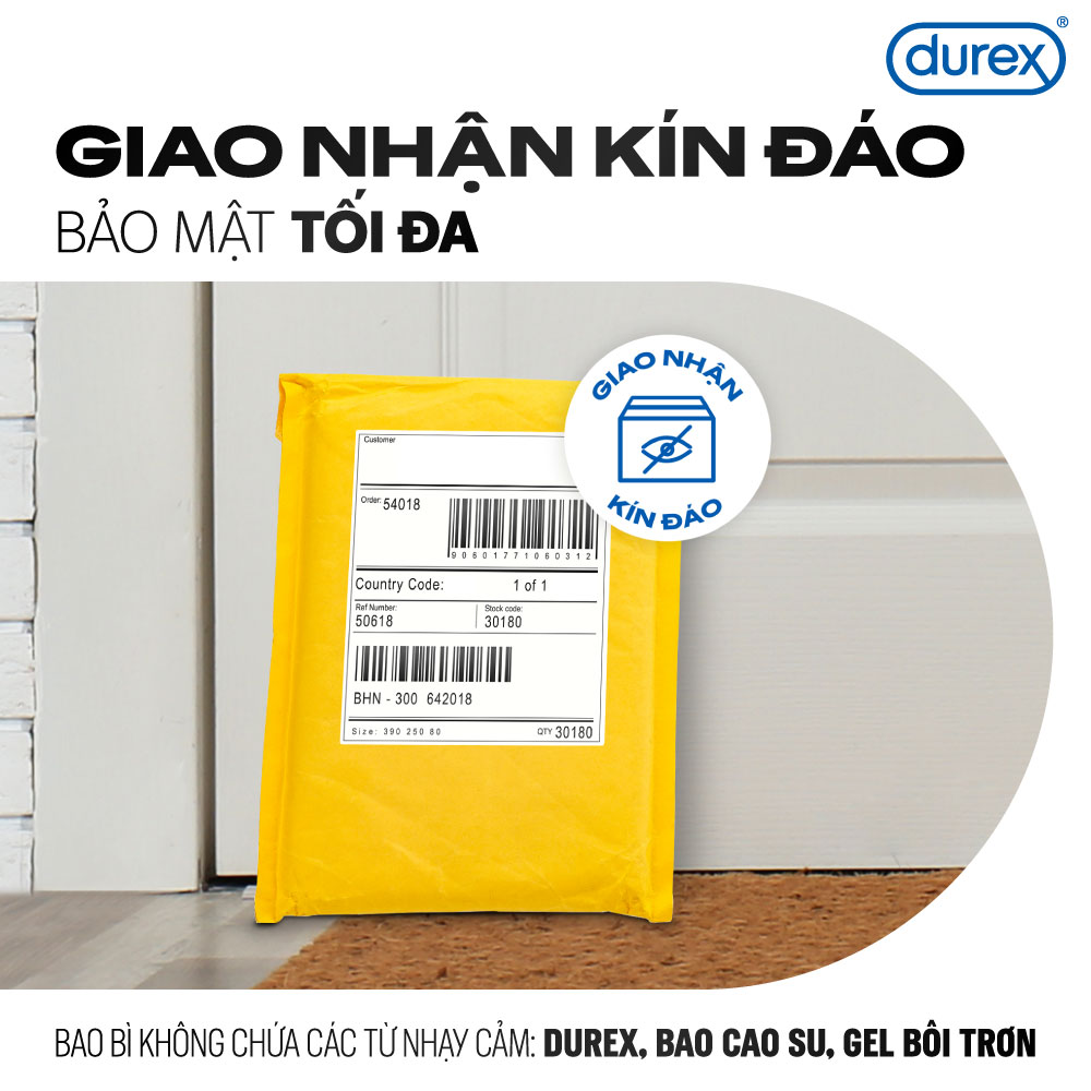 [Mới] Bao cao su Durex 001 Siêu Mỏng, Hộp 3 Bao Mới Ra Mắt