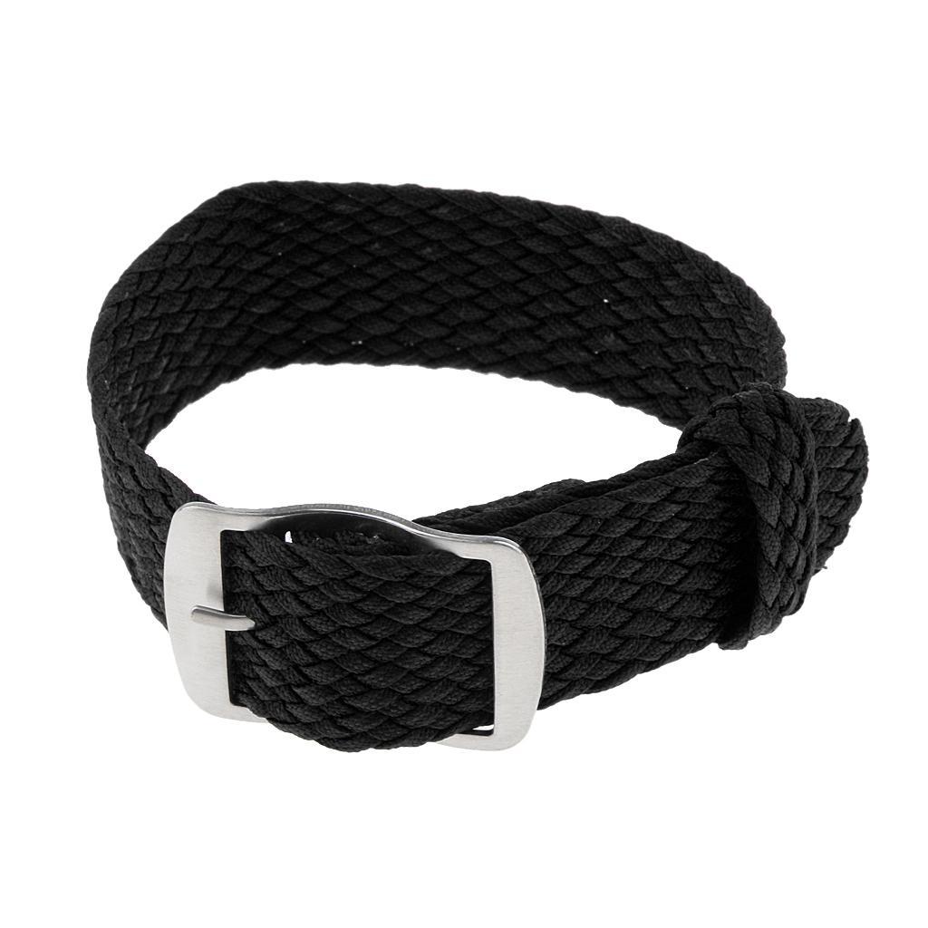 20mm Watch Band Braided Nylon Stainless Steel Buckle Replace
