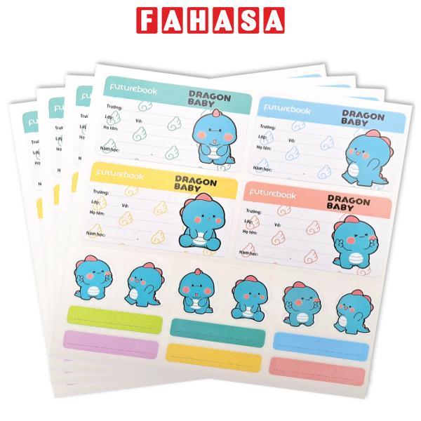 Nhãn Vở Học Sinh Dragon Baby Kèm Sticker - futurebook N101 (16 Nhãn)